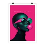 Poster moderne magenta Bubble-pops-gum-stays
