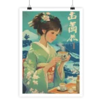 Affiche Thé japonais retro