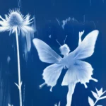 Affiche fée cyanotype