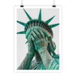 Affiche statue de la liberté altérée