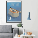 Décor avec l'affiche encadrée du Fort Boyard