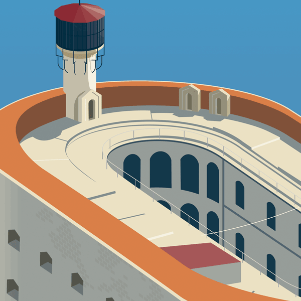 Gros plan de l'illustration Fort Boyard