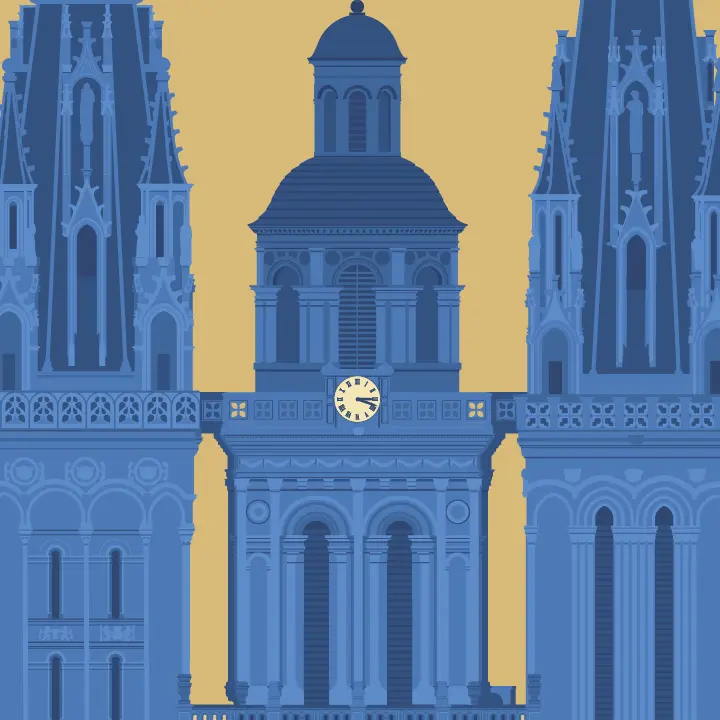 Gros plan de l'illustration Angers Cathédrale